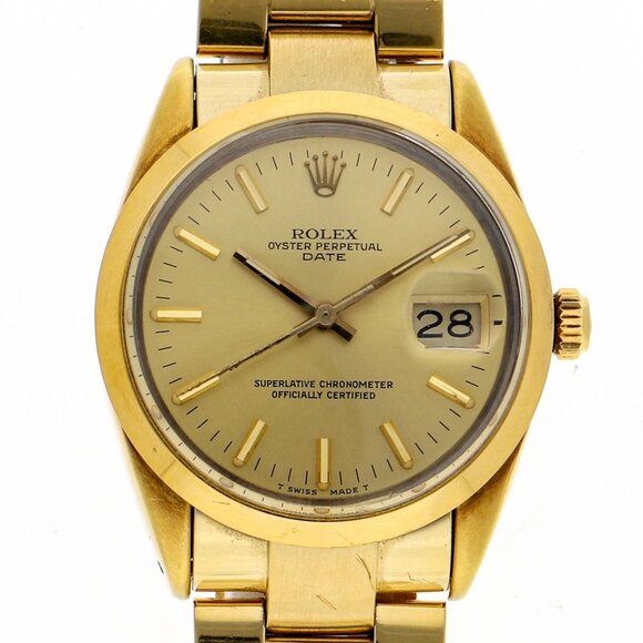 WATCH ROLEX 15505 Oyster date Champagne SS/GF AT - Picture 1 of 14